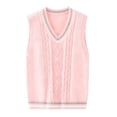thumbnail image 1 of Classic V Neck Knit Sweater Vest for Big Kids and Teens – Timeless Academic Style Pullover with Cable Knit Design, Green Color, All-Day Comfortable Schoolwear, 1 of 6