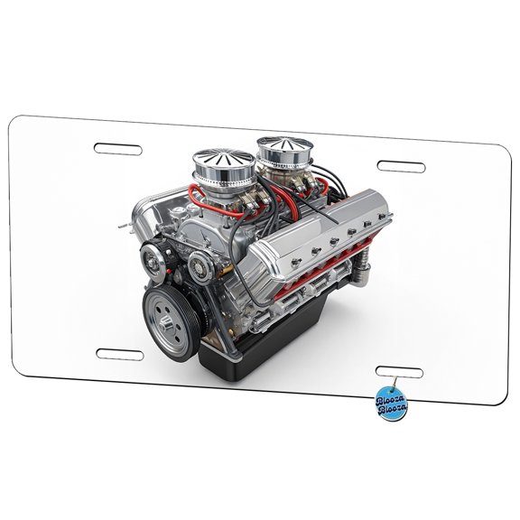 Classic V8 Muscle Car Engine Metal Novelty License Plate