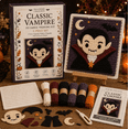 thumbnail image 1 of Classic Vampire Halloween Fabric Weaving Kit, Halloween Designs DIY Craft Kit, Relaxing Hands-On Seasonal Art Project for Tabletop & Shelf Display, 1 of 5