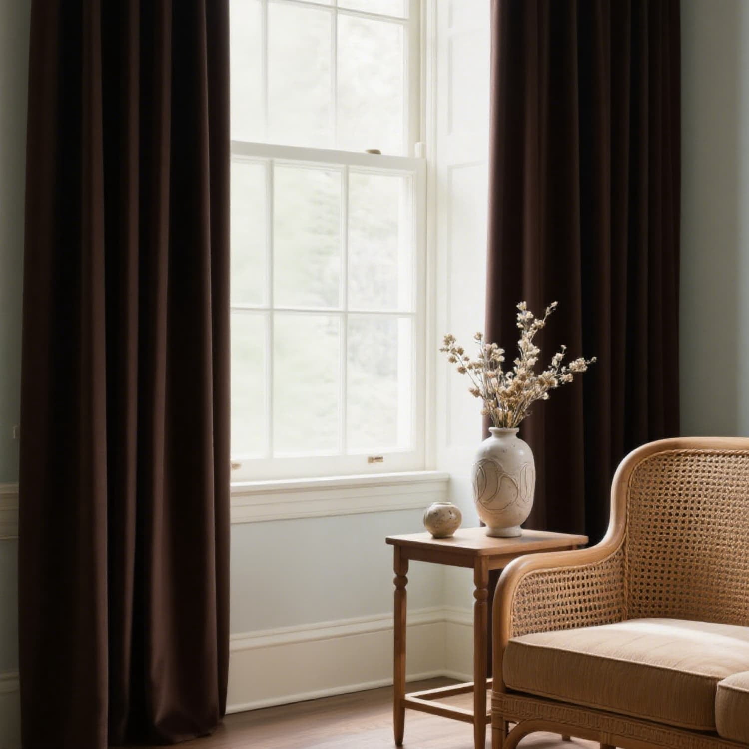 Classic Velvet Grommet Curtains – Thermal Insulated, Blackout, Set of 2 (52"W per Panel)