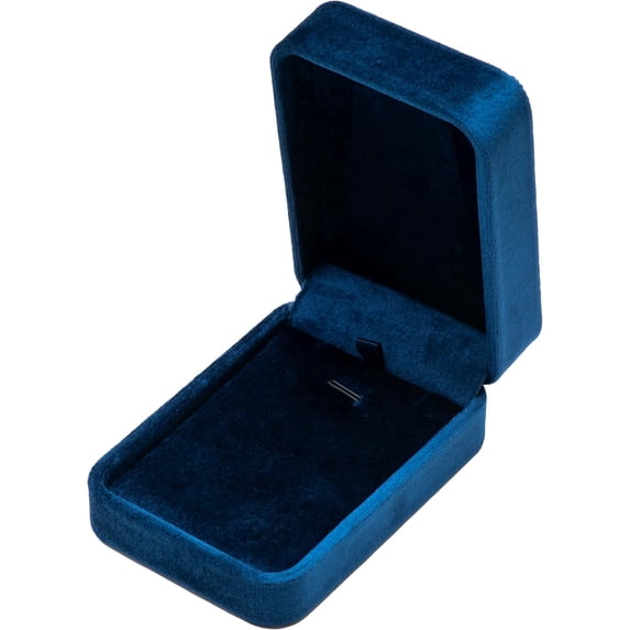 Classic Velvet Jewelry Gift Box Case for Necklace Pendant, Luxury Jewelry Display Box with Soft Velvet Interior, Necklace Earring Ring Storage Box for Wedding Proposal Birthday Anniversary Gift
