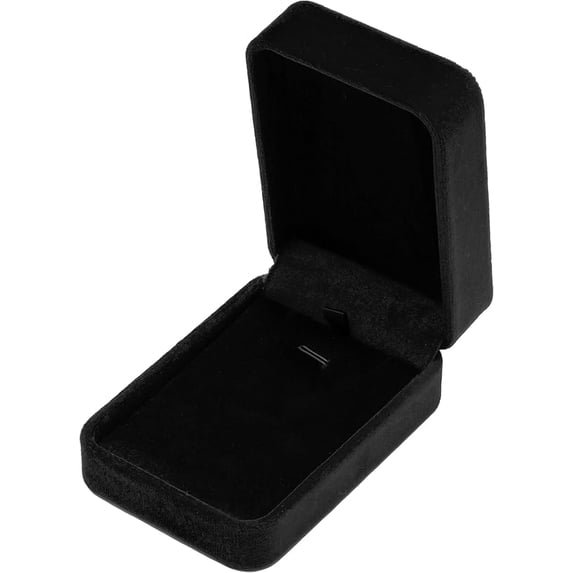 Classic Velvet Jewelry Gift Box Case for Necklace Pendant, Luxury Jewelry Display Box with Soft Velvet Interior, Necklace Earring Ring Storage Box for Wedding Proposal Birthday Anniversary Gift