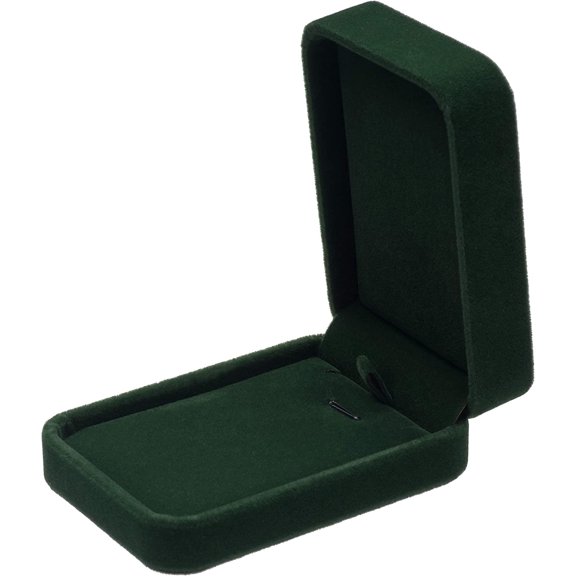 Classic Velvet Jewelry Gift Box Case for Necklace Pendant, Luxury Jewelry Display Box with Soft Velvet Interior, Necklace Earring Ring Storage Box for Wedding Proposal Birthday Anniversary Gift