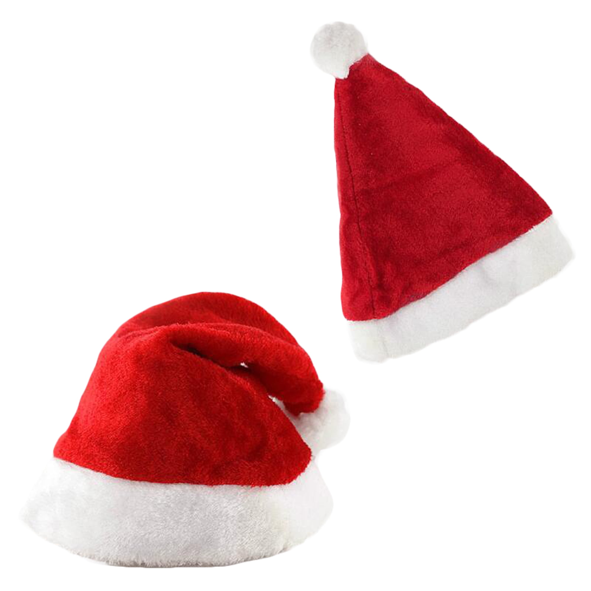 Classic Velvet Santa Hat, Adults Christmas Hat for Women Men Cosplay ...