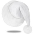 thumbnail image 1 of ‌Classic Velvet Santa Hat for Adults - Unisex Plush Christmas Holiday Hat with Soft Comfort for Xmas, New Year, Festive Parties, 1 of 6