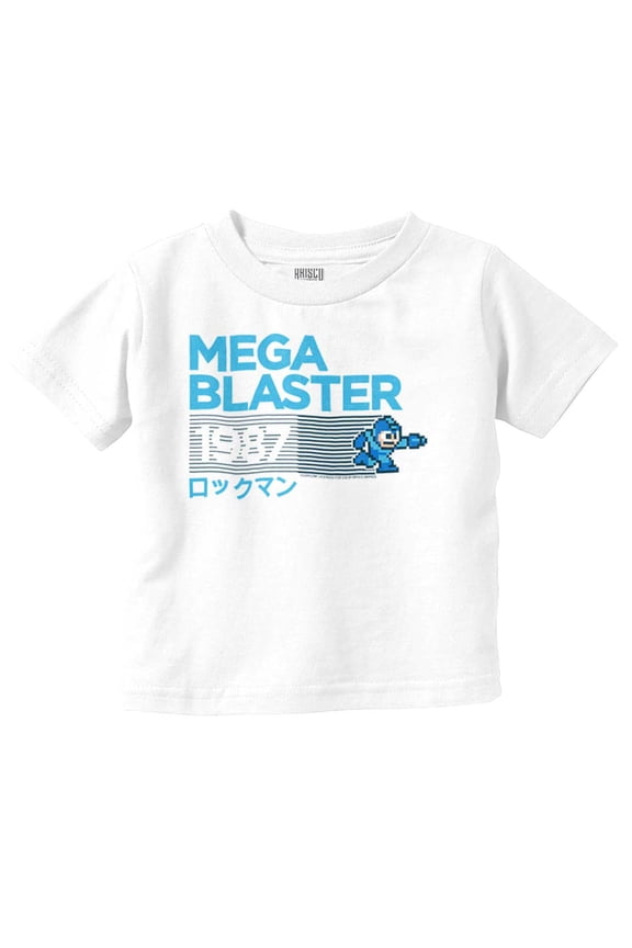 Classic Video Game Mega Man Blaster Toddler Boy Girl T Shirt Infant Toddler Brisco Brands 6M