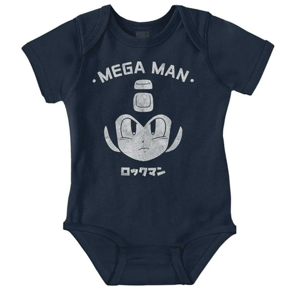 Classic Video Game Mega Man RockMan Romper Boys or Girls Infant Baby Brisco Brands 12M