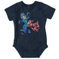 thumbnail image 1 of Classic Video Game Mega Man and Rush Romper Boys or Girls Infant Baby Brisco Brands 12M, 1 of 6