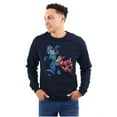 thumbnail image 1 of Classic Video Game Mega Man and Rush Unisex Plus Size Long Sleeve Shirt Brisco Brands 2X, 1 of 5
