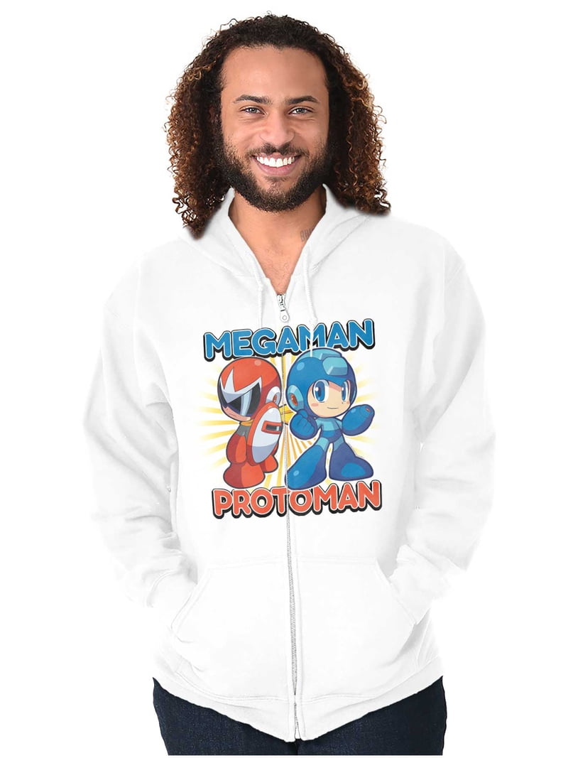 Classic Video Game MegaMan ProtoMan Unisex Plus Size Zip Hoodie