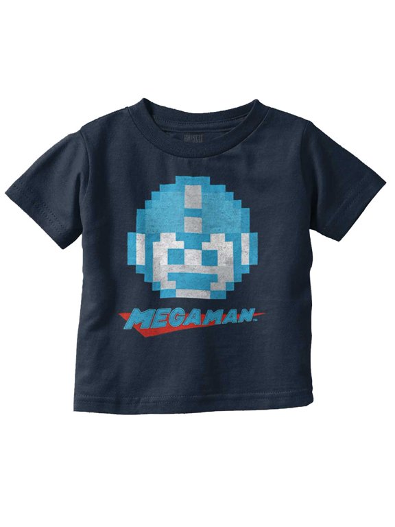 Classic Video Game Pixelated Mega Man Toddler Boy Girl T Shirt Infant Toddler Brisco Brands 2T