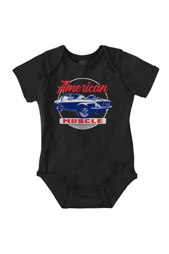 Classic Vintage American Muscle Car Bodysuit Jumper Boys Infant Baby Brisco Brands 12M