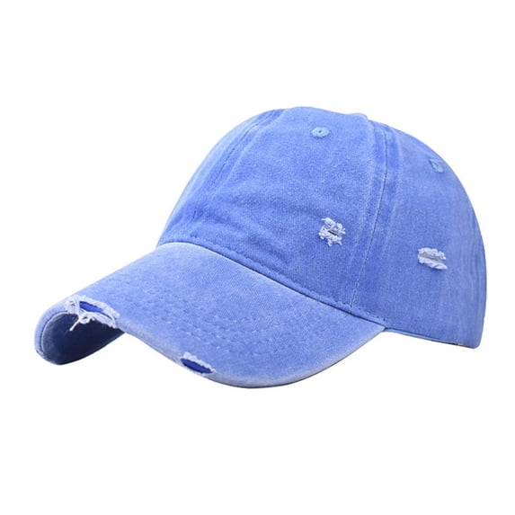 Ticikt Classic Vintage Distressed Baseball Cap, Washed Cotton, Adjustable Fit,Color:Blue