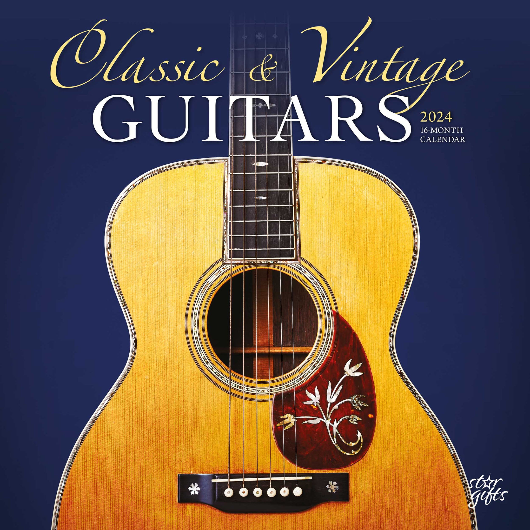 Classic & Vintage Guitars 2024 12x24" (Hanging) Wall Calendar