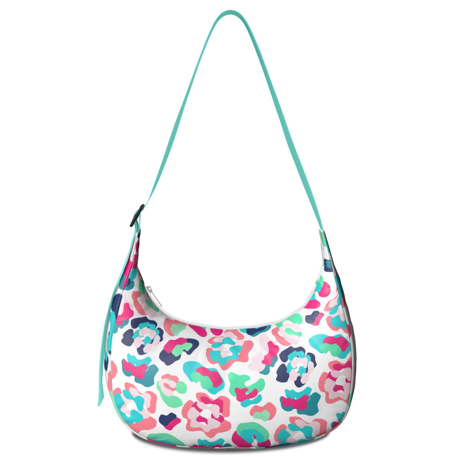 Classic Vintage Leopard Pattern Crossbody Tote for Women, Tropical Cheetah Print Shoulder Bag, Lightweight Water-Resistant Hobo Purse with Abstract Romantic Texture