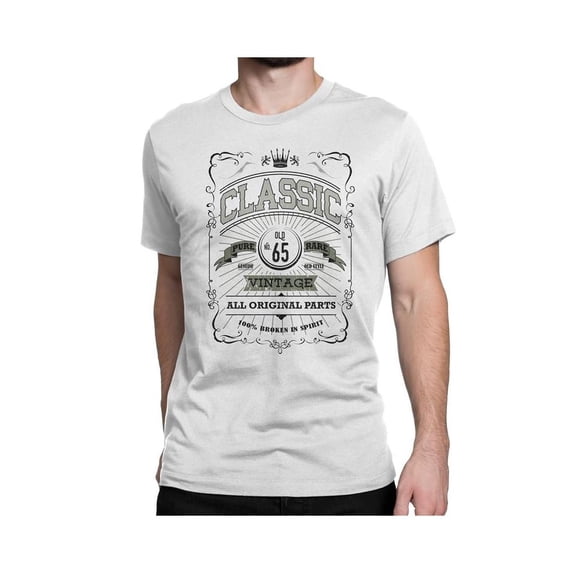 Classic Vintage Mens 65Th T-Shirt Birthday Tee