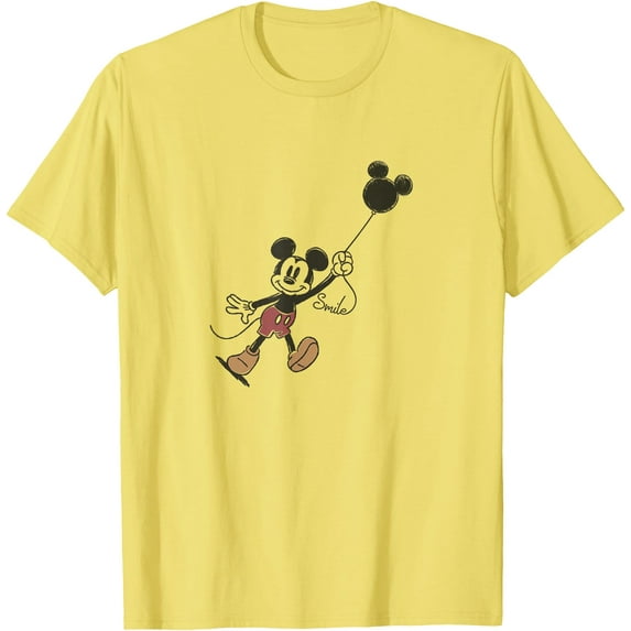 Classic Vintage Mickey Ears Balloon DTG Print Unisex T-Shirt,Cornsilk Color,Size L