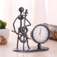 thumbnail image 1 of Classic Vintage Old Fashion Iron Art Musician Clock Figure Ornament for Home Office Desk Decoration Gift, 1 of 5