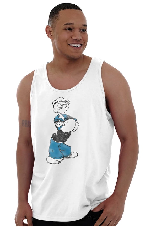 Classic Vintage Popeye the Sailor Man Tank Top T Shirts Men Women Brisco Brands S