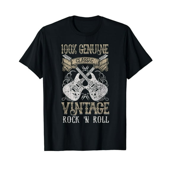 Classic Vintage Rock 'n Roll Music Guitars Gift T-Shirt