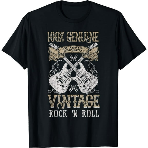 Classic Vintage Rock 'n Roll Music Guitars Gift T-Shirt