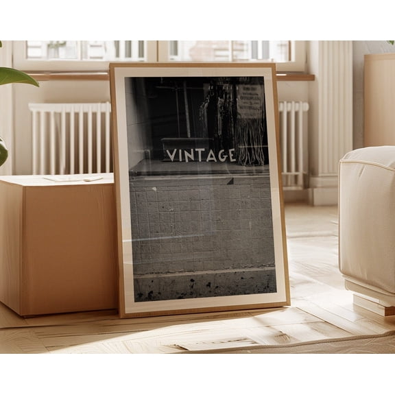 Classic Vintage Storefront Sign Photo, Retro Fashion Boutique Display, Timeless Black And White Shop Photography, Wall Art, Modern Wall Decor, 8x12 UNFRAMED