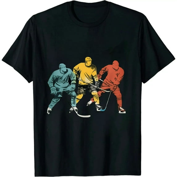 Classic Vintage Style Ice Hockey T-Shirt
