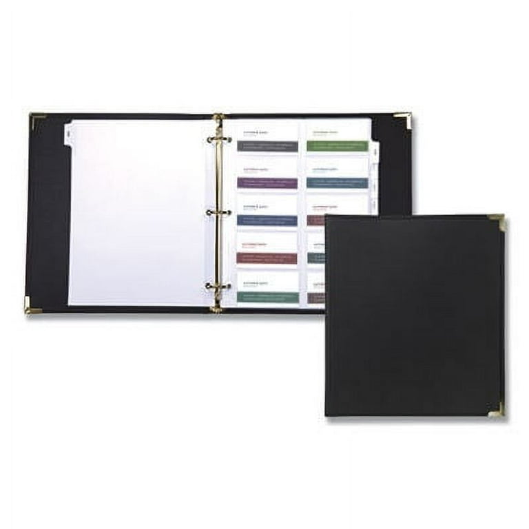 Classic Vinyl Business Card Binder, Holds 200 2 x 2.5 Cards, 10.25 x 11.13, Ebony Classic Vinyl Business Card Binder, Holds 200 2 x 2.5 Cards, 10.25 x 11.13, Ebony