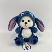 Classic WORLD Stuffedtoybears,Cartoon Plush Cross-Dressing Teddy Bear Plush Toy, Cute Teddy Bear with Removable Stitchhat Blue StitchBear, 11 inch / 0.5 lb