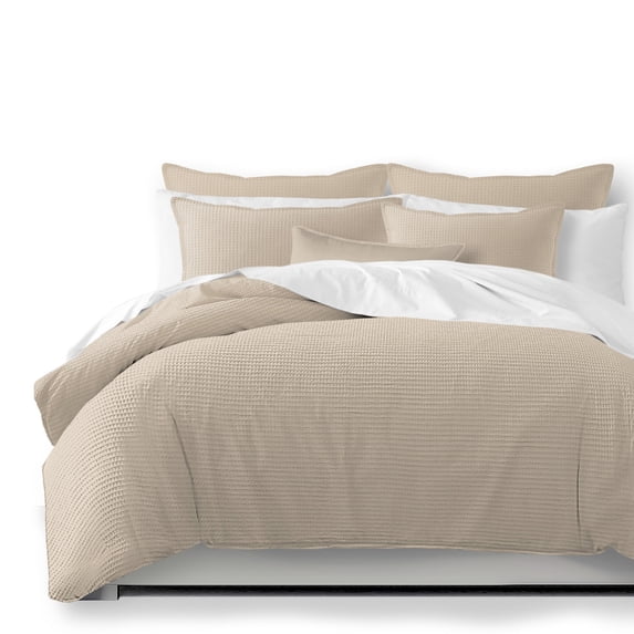 Classic Waffle Natural Comforter Set Super King
