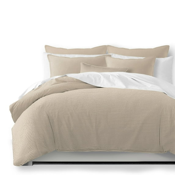 Classic Waffle Natural Duvet Cover Set King