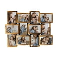 thumbnail image 1 of Classic Wall Hanging Picture Frame Collage Gallery Display 12 Opening 6" x 4" Photo 12 Sockets Brown, 1 of 6