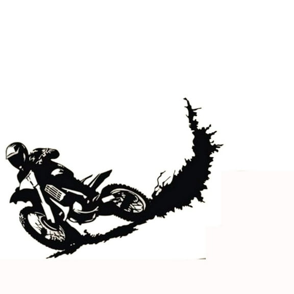 Classic Wall Stickers Motorcycle Racer Dirt Bike Motor Sport Vinyl Wall Decals Wall Decor Sticker for Kids Room Wallpapers for Boys Bedroom 42X69Cm Home Store Art Deco Wallpaper