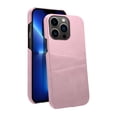 thumbnail image 1 of Classic Wallet Case for iPhone 15 Pro Max, 2 Credit Card Holder Pockets Premium Synthetic Leather Slim Fit Shockproof Protective Lightweight Phone Case Cover for iPhone 15 Pro Max, Pink, 1 of 2