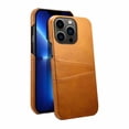thumbnail image 1 of Classic Wallet Case for iPhone 16 Pro Max, 2 Credit Card Holder Pockets Premium Synthetic Leather Slim Fit Shockproof Protective Lightweight Phone Case Cover for iPhone 16 Pro Max, Khaki, 1 of 2