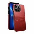 thumbnail image 1 of Classic Wallet Case for iPhone 16 Pro Max, 2 Credit Card Holder Pockets Premium Synthetic Leather Slim Fit Shockproof Protective Lightweight Phone Case Cover for iPhone 16 Pro Max, Red, 1 of 2