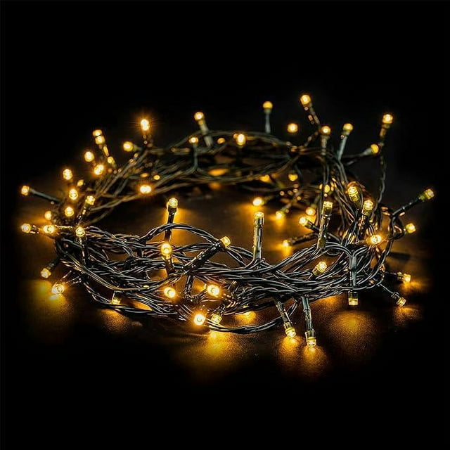 Classic Warm White LED light, length 10 m, 220 V with plug, with timer