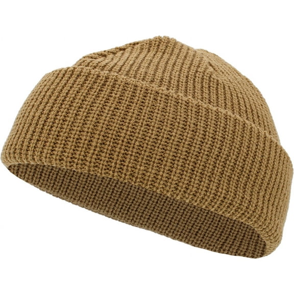 Classic Warm Winter Fisherman Beanie Hats Acrylic Ribbed Knit Cuff Daily Cap