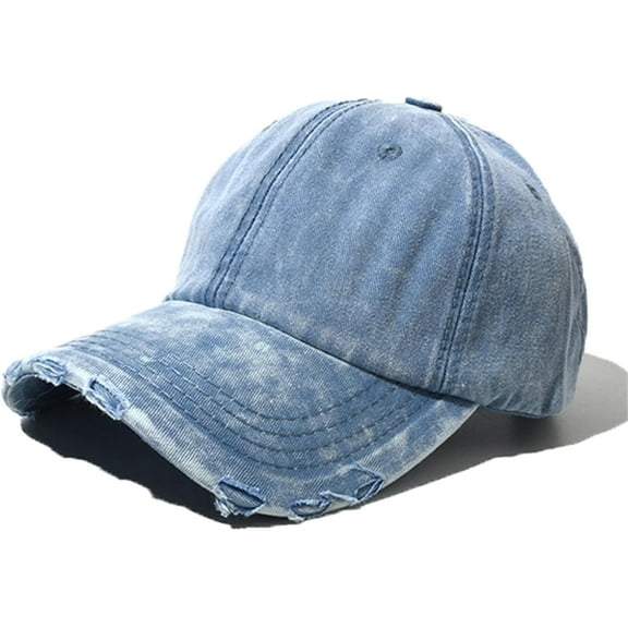 Classic Washed Distressed Vintage Baseball Cap Unconstructed Soft Cotton Denim Dad Hat for Men Women