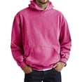 thumbnail image 1 of Classic Washed Minimalist Solid Color Hoodie Jacket Relaxed Fit Pullover For Men And Adults Casual Wear Oversized Pullover Long Sleeve Crewneck Casual Tops, 1 of 5