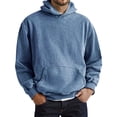 thumbnail image 1 of Classic Washed Minimalist Solid Color Hoodie Jacket Relaxed Fit Pullover For Men And Adults Casual Wear Oversized Pullover Long Sleeve Crewneck Casual Tops, 1 of 5