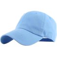 thumbnail image 1 of Classic Washed Solid Cotton Dad Hat Adjustable Baseball Cap Polo Style, 1 of 7