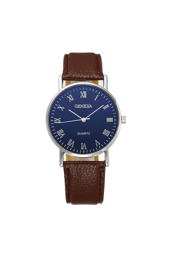 Classic Watches for Men, Elegant Mens Timepiece, Fashionable Leather Strap-Watch, Dress Business Casual Water Resistant, Leather Strap Business Sturdy and Waterproof for Men