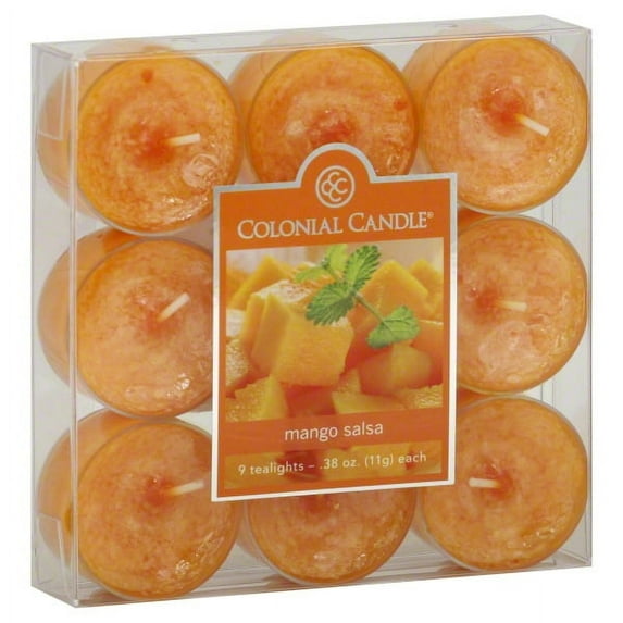 Classic Wax CC0109.2073 Tealight Mango Salsa Candles Set of 9 - Pack of 6