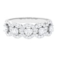 thumbnail image 1 of Rosec Jewels Classic Wedding Band Ring with Zircon for Women (1.25 CT, AAAA Quality), 10K White Gold, US 11.00, 1 of 9