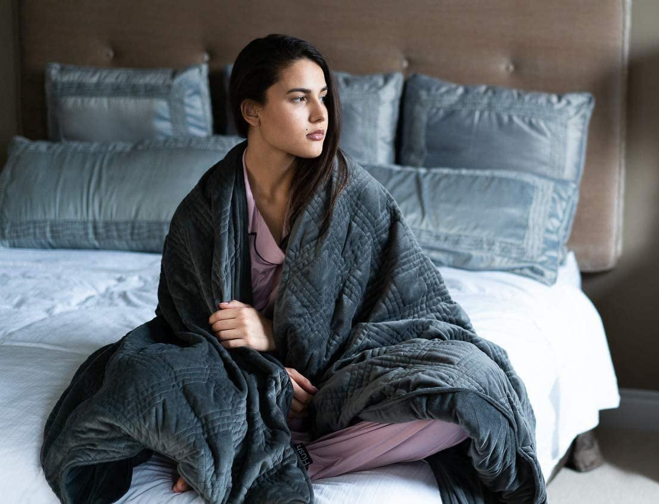 Classic Weighted Blanket with Duvet Cover Calm Sleeping for Adult and