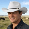 thumbnail image 1 of Classic Western Cowboy Hat for Everyday Outdoor Leisure and Country Style Accessories, White, 1 of 4