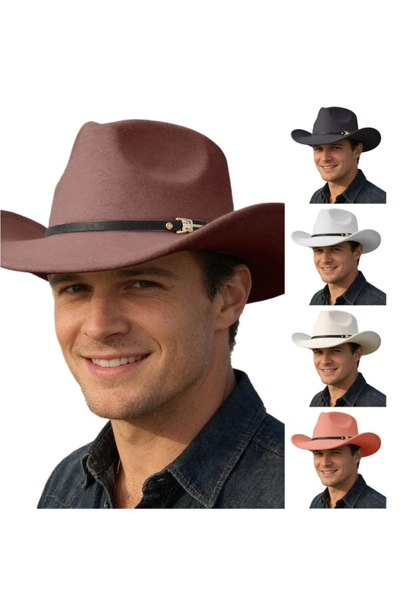 Classic Western Cowboy Hat for and Adult Leisure Outdoors and Country Style Sun La Hat Women One Size