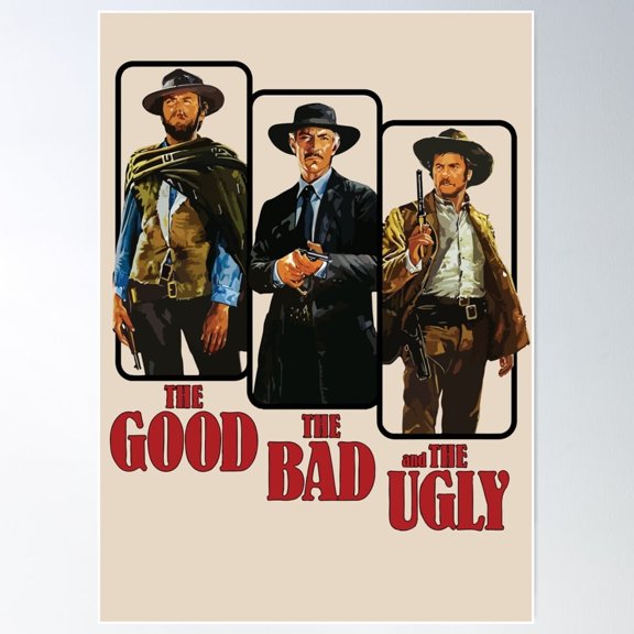 Classic Western Film Inspired Title Graphic Wall Art Poster UNFRAMED PAPER POSTER