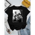thumbnail image 1 of Classic Western Lone Rider Vintage Cowboy Adventure Graphic Unisex T-Shirt V80715, up to size 5XL, 1 of 2